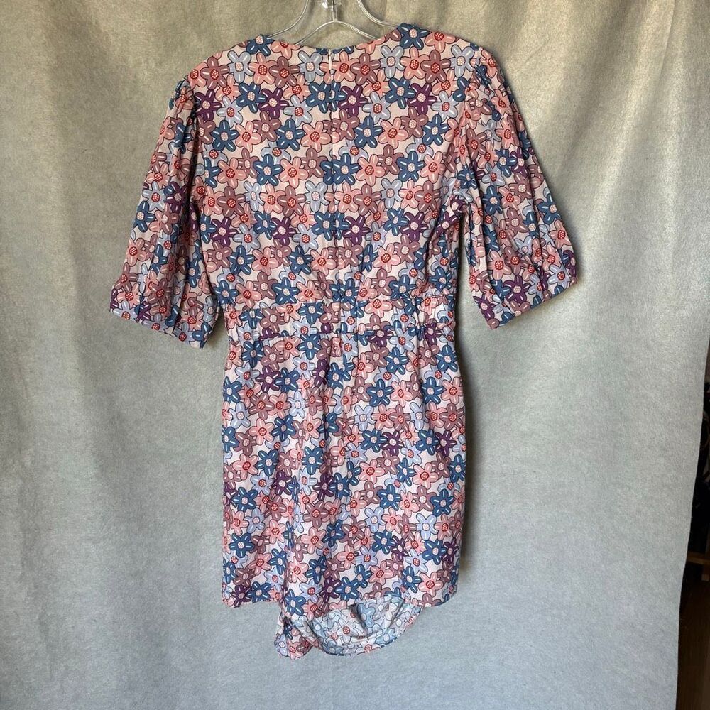 Aureum Bold Floral Sash Mini Cotton Dress Size Small NEW Cottagecore - Picture 2 of 11
